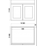 Mia 600 Matte White Wall Hung Vanities Cabinet Only